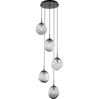 5 Lights Globe Shade Chandelier Modern AmberClearMulti ColorSmoke Pendant Light for Restaurant 5 Lights Globe Shade Chandelier Modern AmberClearMulti ColorSmoke Pendant Light for Restaurant